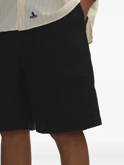 Engineered Garments Patch-pocket Cotton-linen Blend Shorts In Blue