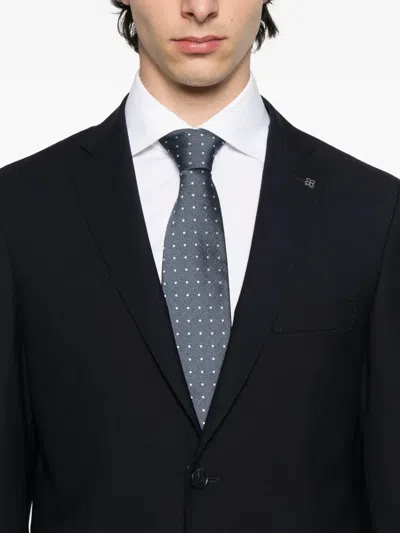 Tagliatore Single-breasted Wool Suit In Black