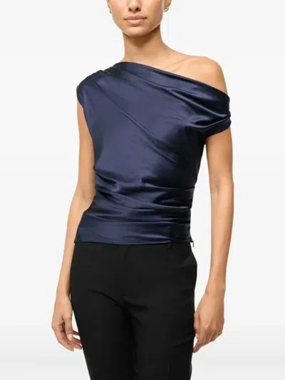 Staud Phare Draped One-shoulder Top