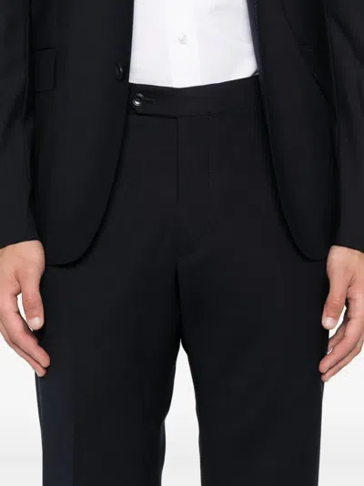 Tagliatore Single-breasted Wool Suit In Black