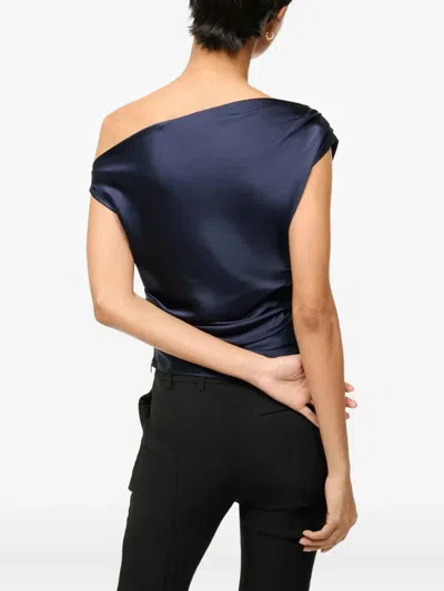 Staud Phare Draped One-shoulder Top