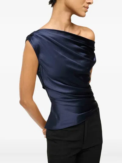 Staud Phare Draped One-shoulder Top