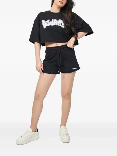 Disclaimer Logo-print Shorts In Black