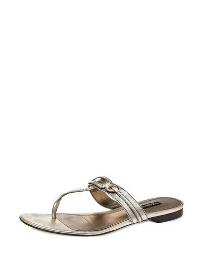 Pre-owned Dolce & Gabbana 2023 Metallic Sandals