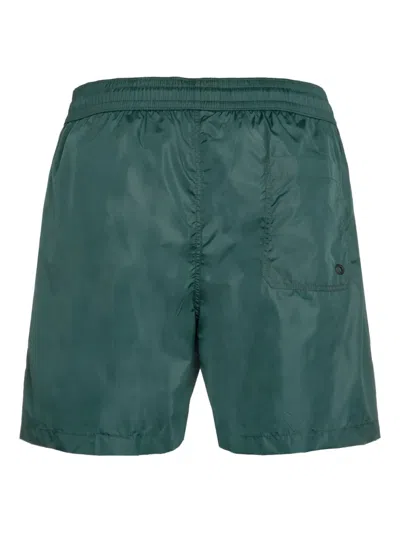 The (alphabet) Drawstring-waist Swim Shorts In Green
