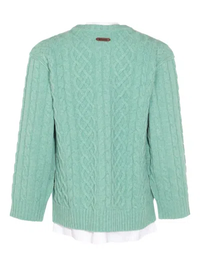 Moschino Cable Knit Crewneck Sweater