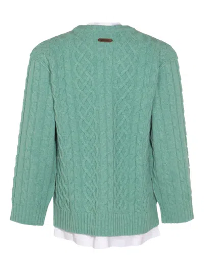 Moschino Cable Knit Crewneck Sweater