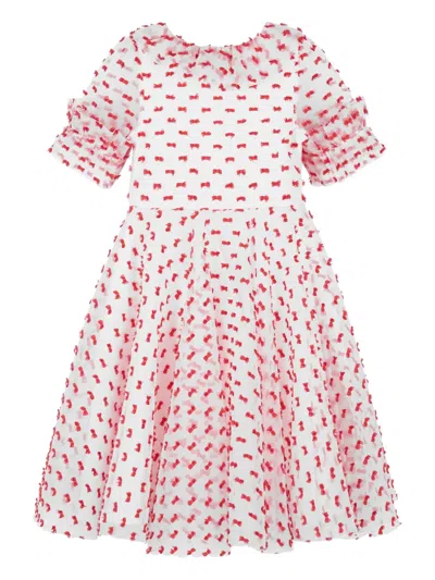 Mama Luma Bow-embellished Dress In White