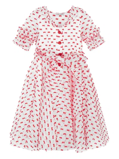 Mama Luma Bow-embellished Dress In White