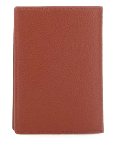 Gianni Chiarini Leather Passport Holder In Brown