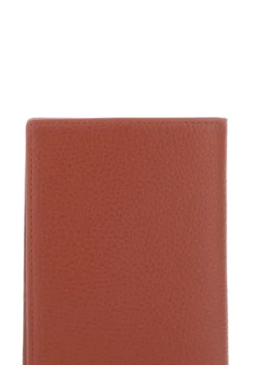Gianni Chiarini Leather Passport Holder In Brown