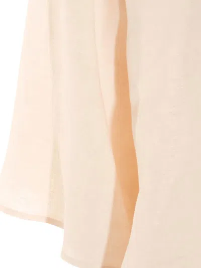 Glanshirt Blouse With Tie Neck In Neutral