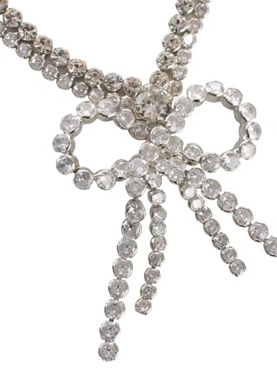 Gnecchi Silvia The Bow Necklace With Crystall Knot