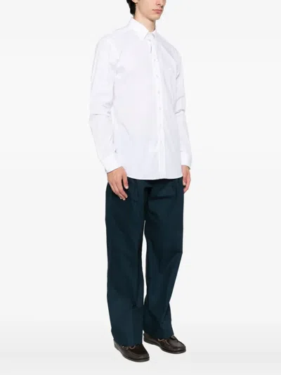 Etro Roma Logo Shirt Regular Fit Long Sleeves In White