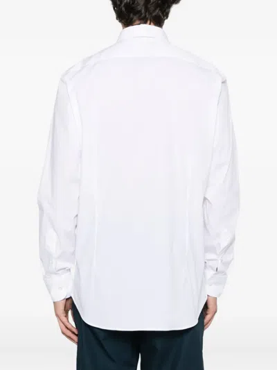 Etro Roma Logo Shirt Regular Fit Long Sleeves In White