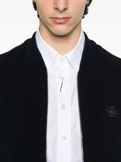 Etro Roma Logo Shirt Regular Fit Long Sleeves In White