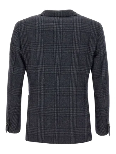 Santaniello Single-breasted Blazer In Gray