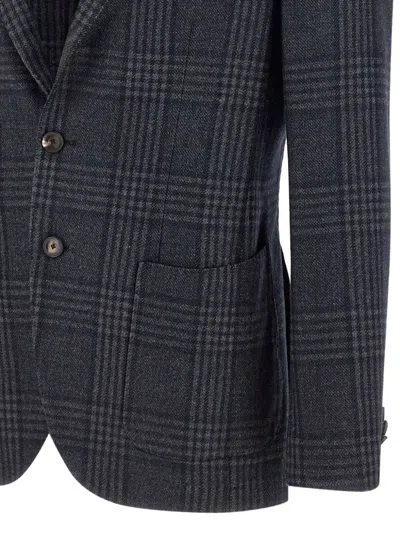 Santaniello Single-breasted Blazer In Gray