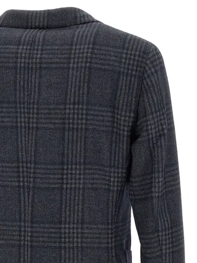 Santaniello Single-breasted Blazer In Gray