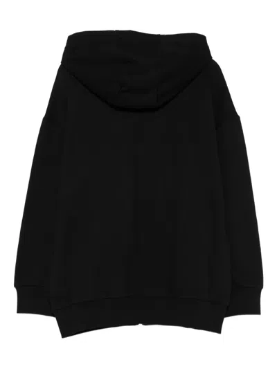 Balmain Logo-print Zip-up Hoodie In Black