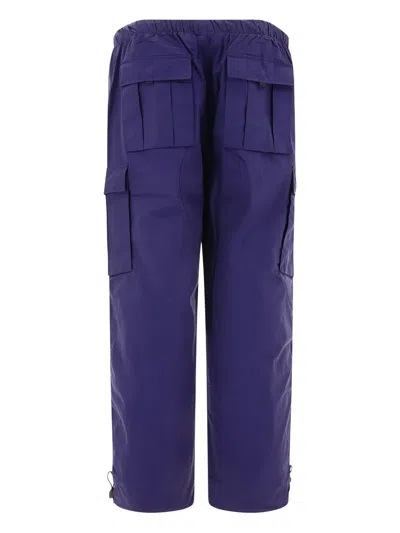 Brain Dead Flight Logo-patch Trousers In Blue