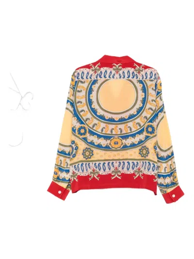 Bode Bricolage Silk Shirt