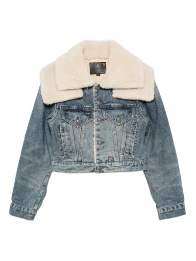 R13 Sherpa-collar Denim Jacket