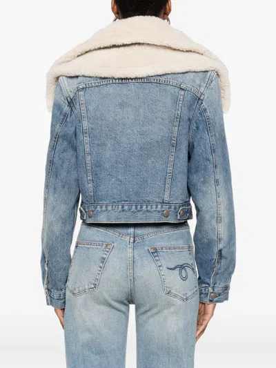 R13 Sherpa-collar Denim Jacket