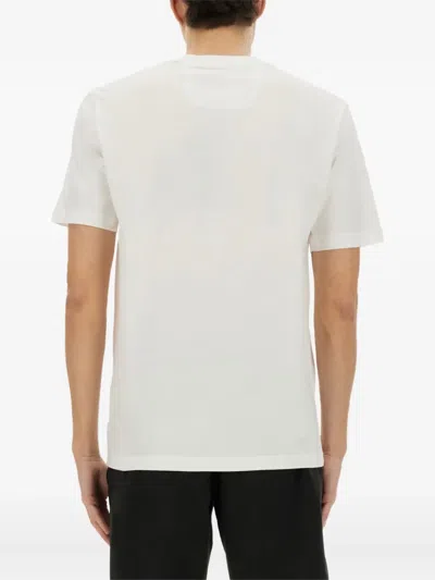 Hugo Boss Boss Men Cotton Jersey T-shirt With Print On The Front In White