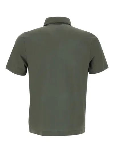 Diktat Short-sleeve Cotton Polo Shirt In Green