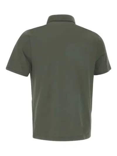 Diktat Short-sleeve Cotton Polo Shirt In Green