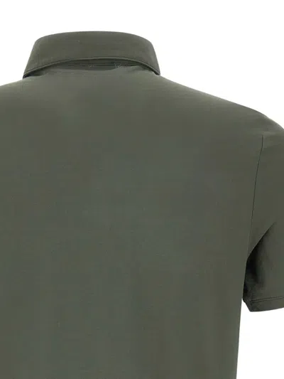 Diktat Short-sleeve Cotton Polo Shirt In Green