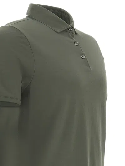 Diktat Short-sleeve Cotton Polo Shirt In Green