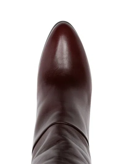 Chloé Woman Boot Burgundy Size 6 Leather