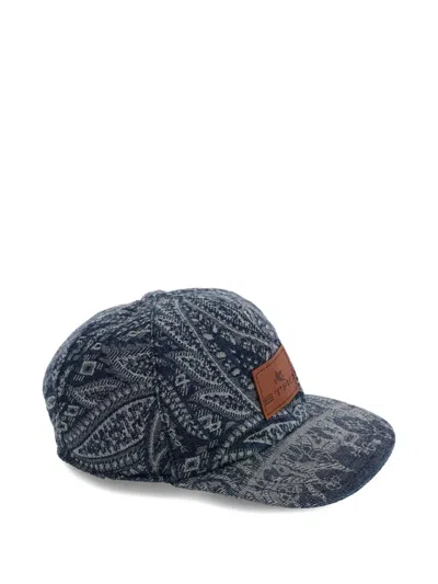 Etro Paisley-patterned Baseball Cap In Blue