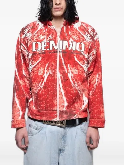 Demon Return To Flesh Zip-up Hoodie In Red