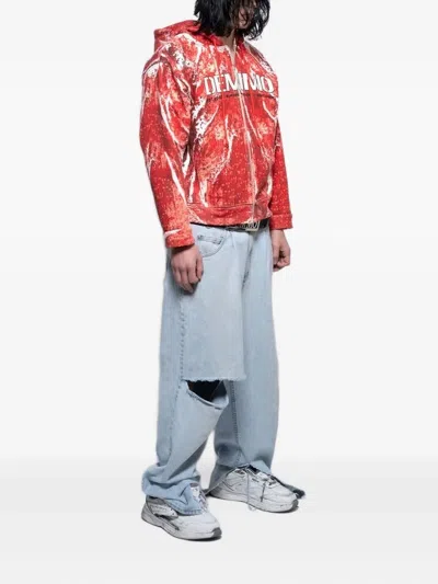 Demon Return To Flesh Zip-up Hoodie In Red