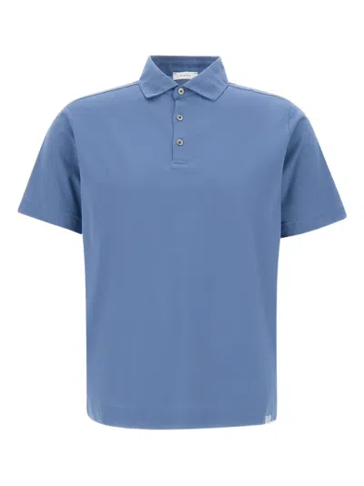 Diktat Short-sleeve Polo Shirt In Blue