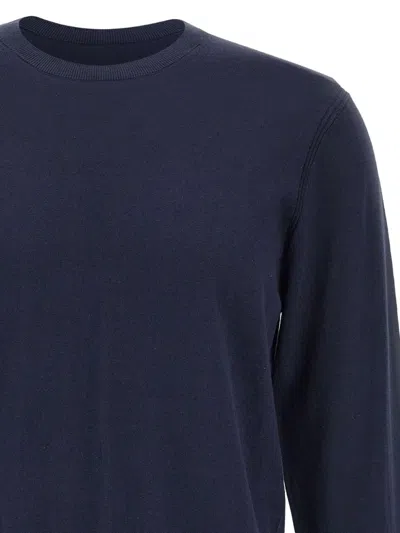 Diktat Ribbed-edge Crew-neck Sweater In Blue
