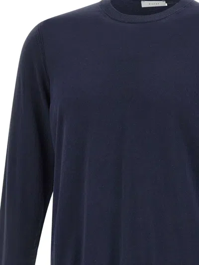 Diktat Ribbed-edge Crew-neck Sweater In Blue