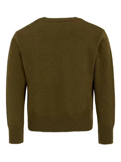 Dsquared2 Logo-intarsia Wool Sweater In Brown