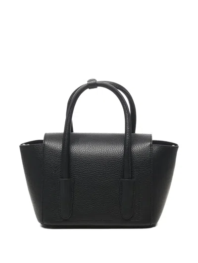 Coccinelle Double Beat Shoulder Bag In Black