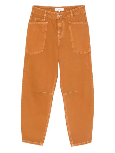 Ba&sh Vulny Patch-pocket Jeans In Orange