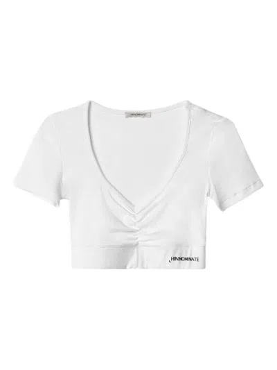 Hinnominate Ribbed V-neck T-shirt In Yellow