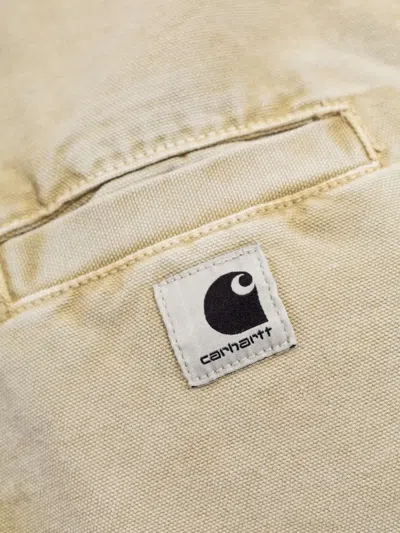Carhartt Emery Organic-cotton Zip-up Denim Jacket In Neutral