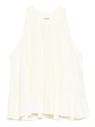 Ba&sh Serres Pleated Halterneck Top In Neutral