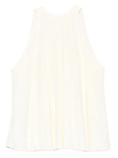 Ba&sh Serres Pleated Halterneck Top In Neutral
