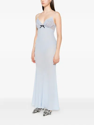 Self-portrait Lace-trimmed Slip Maxi Dress