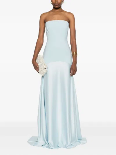 Solace London Strapless Fishtail Dress In White