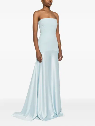 Solace London Strapless Fishtail Dress In White